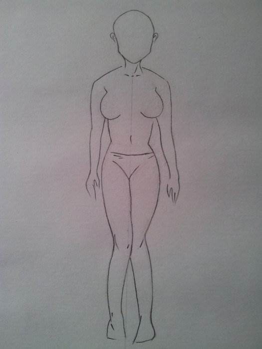 Как рисовать аниме тело девушки