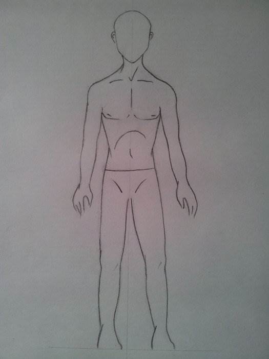 Как рисовать тело аниме парня