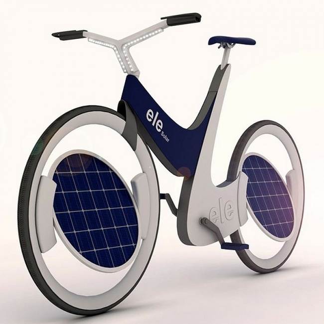 Современный велик. Безспицевый электровелосипед. Электровелосипед на солнечных батареях. Крутой велосипед. Необычные велосипеды.
