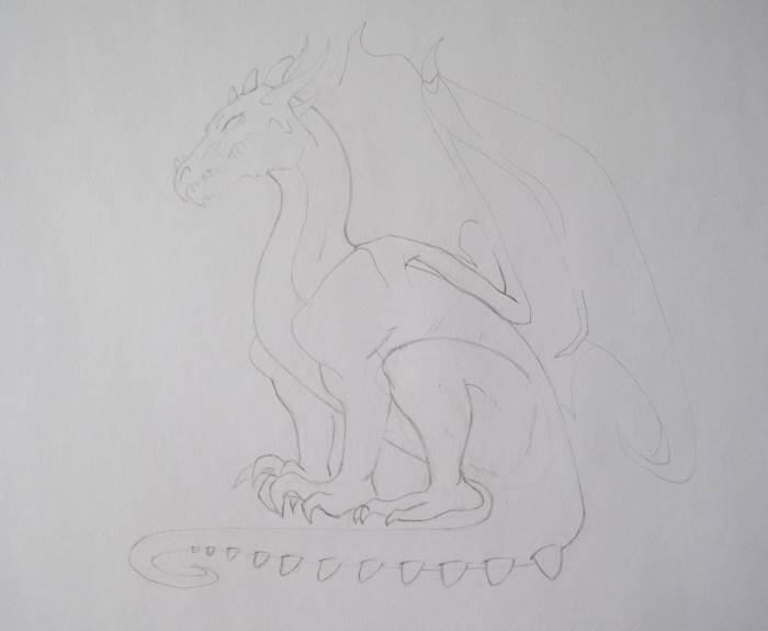 Рисуем дракона карандашом