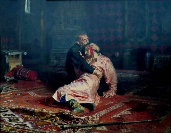 Репин: Иван Грозный убивает своего сына