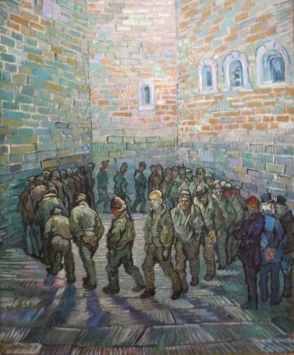 Прогулка заключенных Ван Гог