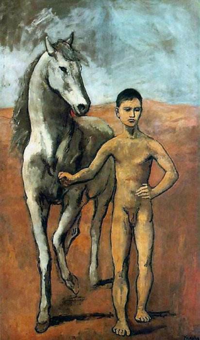 Мальчик, ведущий лошадь картина Пабло Пикассо
