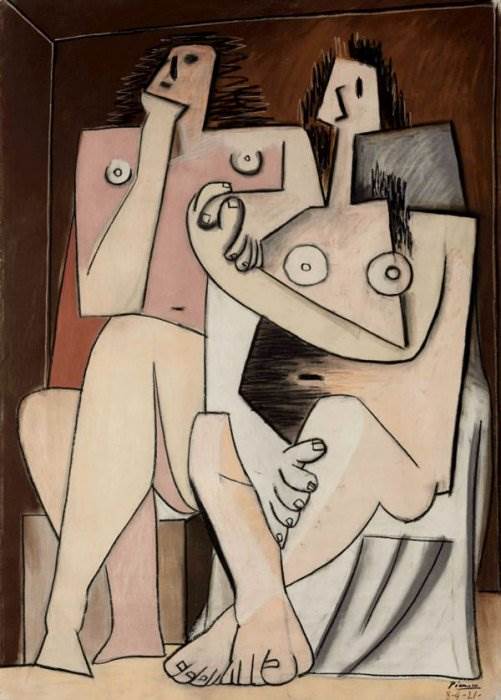 Мужчина и женщина картина Пабло Пикассо