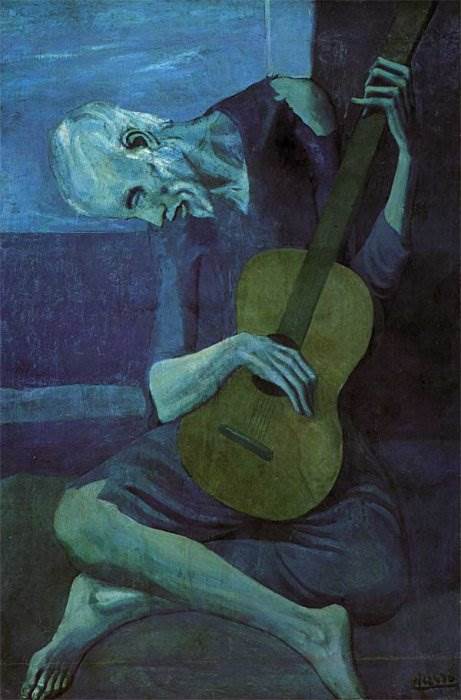Старый гитарист картина Пабло Пикассо