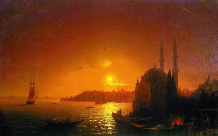 Вид Константинополя картина Айвазовского