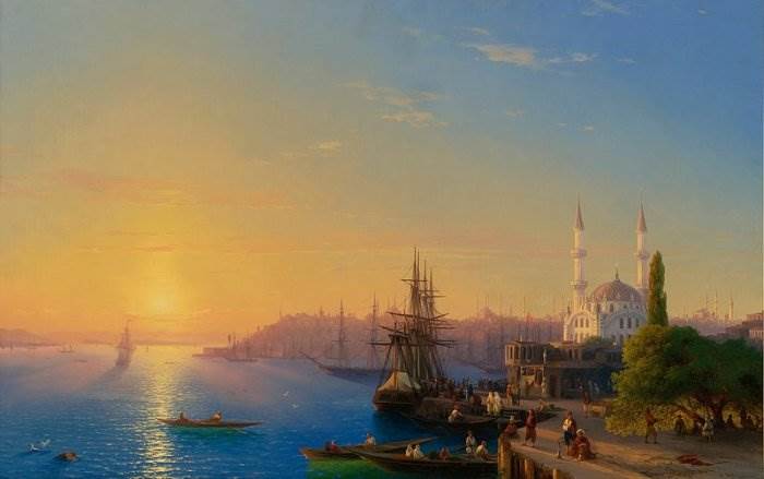 Айвазовский - Вид на Константинополь и бухту Золотой Рог