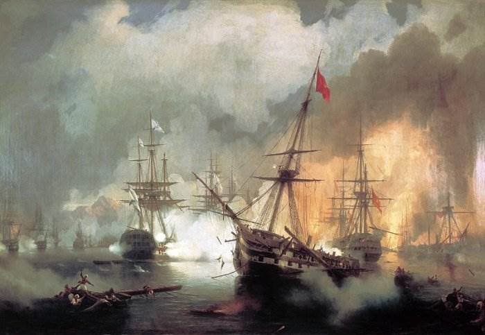 Айвазовский - Морское сражение при Наварине