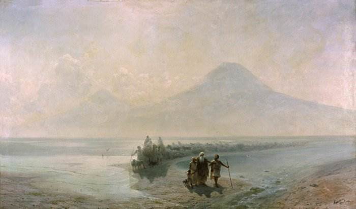 Айвазовский - Сошествие Ноя с горы Арарат