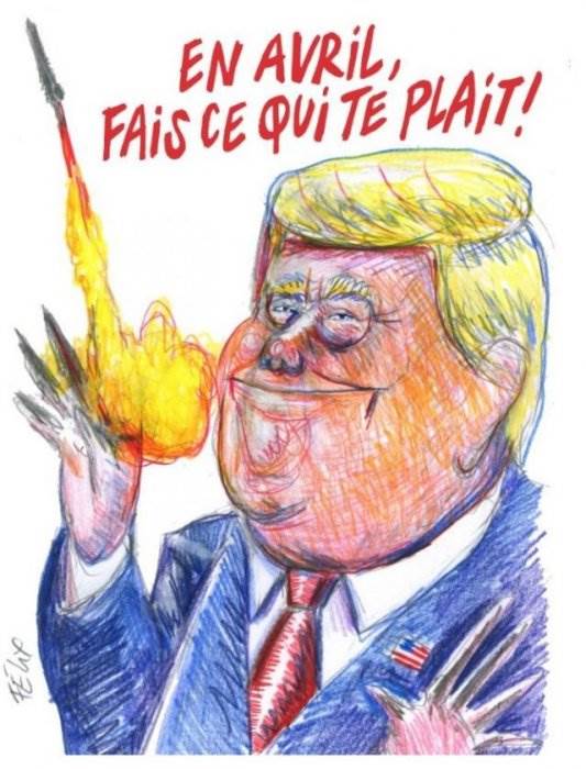 Charlie Hebdo карикатура на Трампа