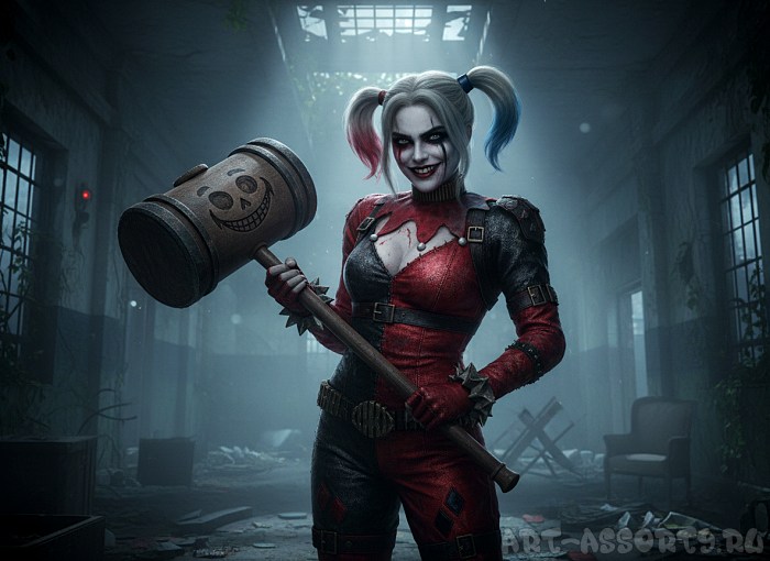 Харли Квинн с молотом