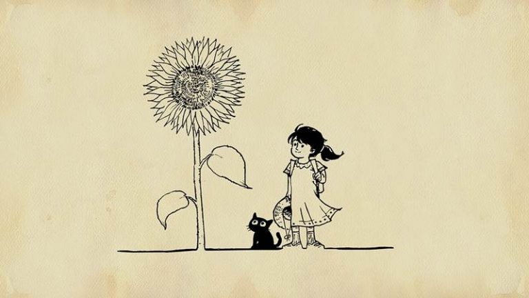 Девочка с кошкой рисунок