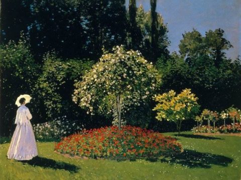 Дама в саду Клод Моне