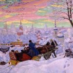 Масленица картина Кустодиева