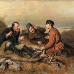 Охотники на привале картина Перова