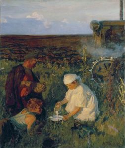 Аркадий Пластов картина Ужин трактористов