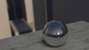 Блестящий металлический шар