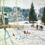 Юон картина Конец зимы. Полдень