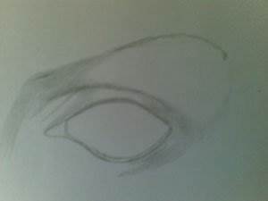 Глаз с бровью рисунок карандашом