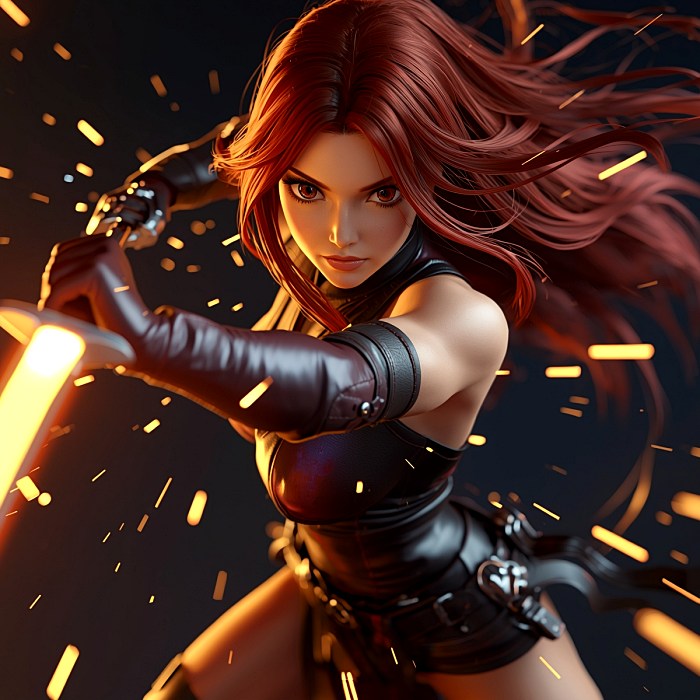 Аниме воительница