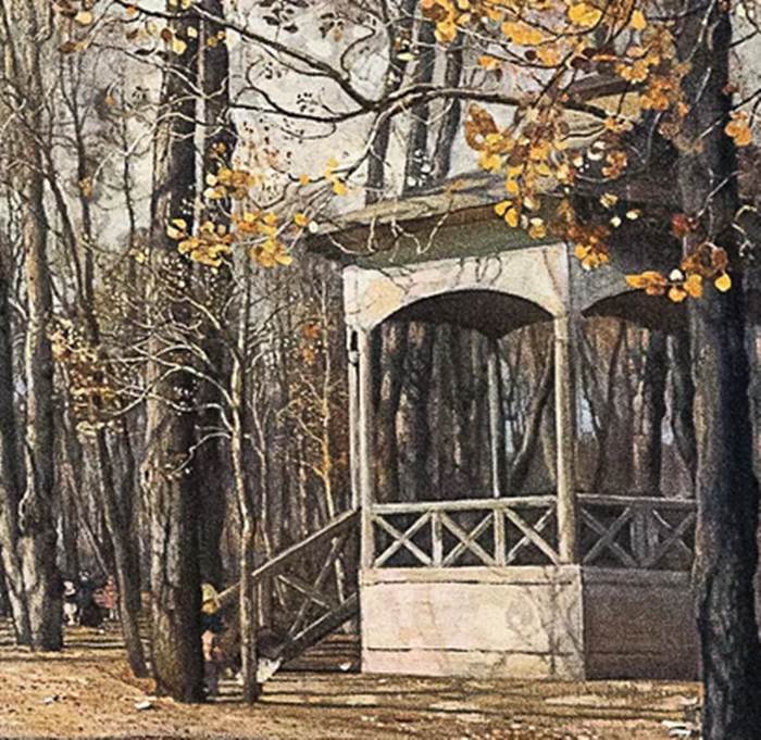 Фрагмент картины Летний сад осенью Бродского