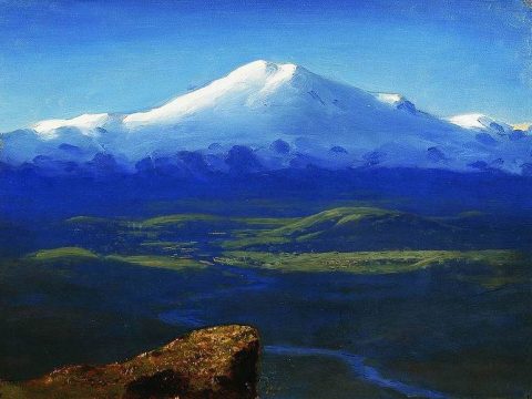 Снежные вершины (Эльбрус) картина Куинджи