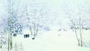 Русская зима. Лигачево картина Юона