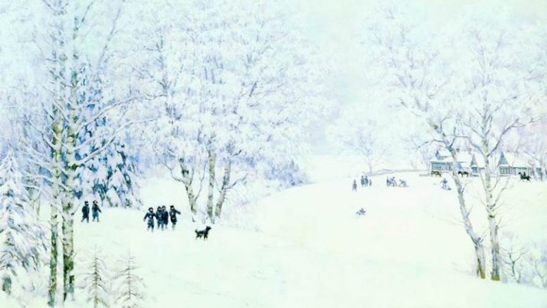 Русская зима. Лигачево картина Юона