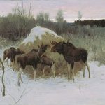Картина Степанова Лоси