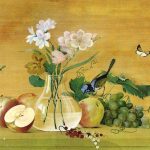 Цветы, фрукты, птица картина Ф. Толстого