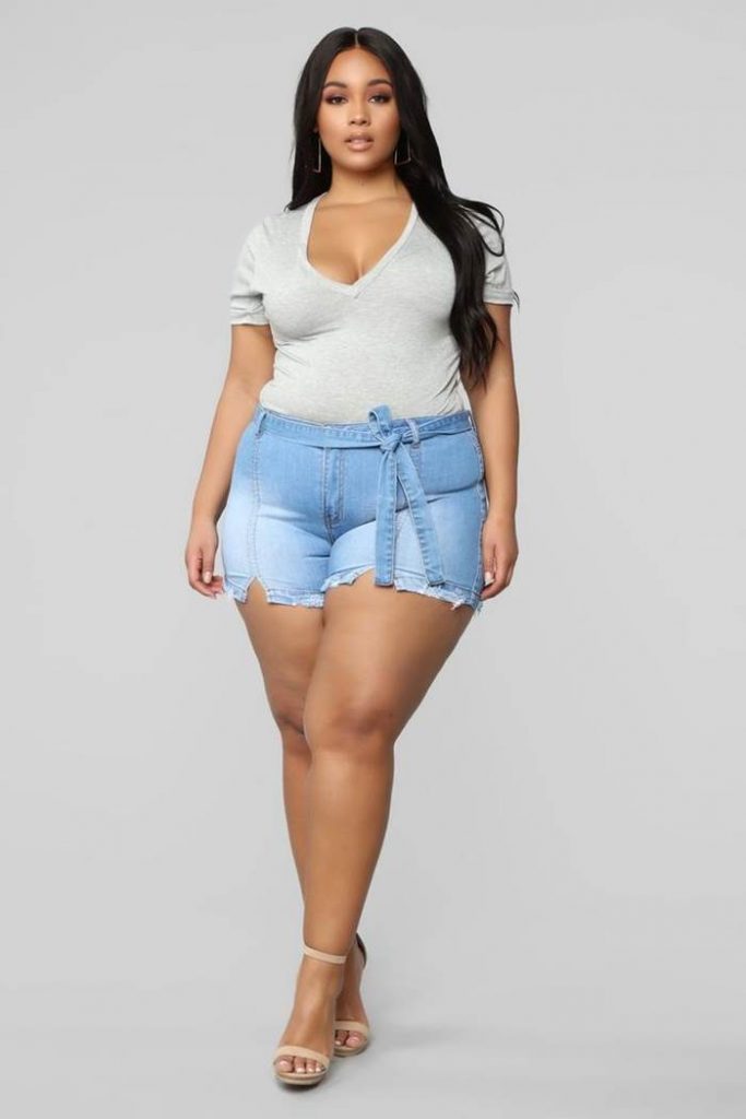 Black makeout shorts curvy