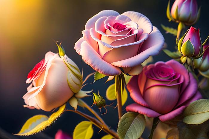 Красивые цветы розы