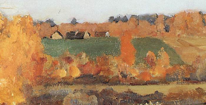 Фрагмент картины Золотая осень Левитана