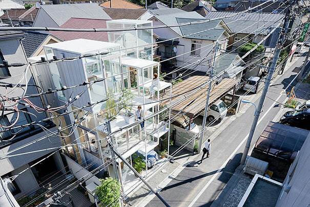 стеклянный дом в японии