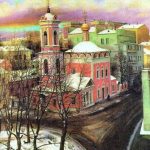 Церковь Вознесения на улице Неждановой картина Назаренко