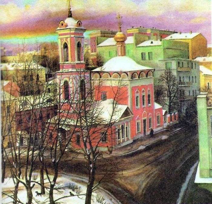 Церковь Вознесения на улице Неждановой картина Назаренко