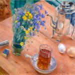 Утренний натюрморт картина Петрова-Водкина