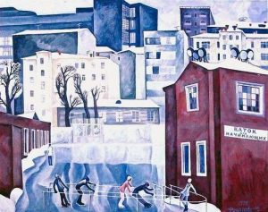 Каток для начинающих картина Финогеновой