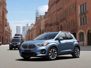 Кроссовер на городской дороге