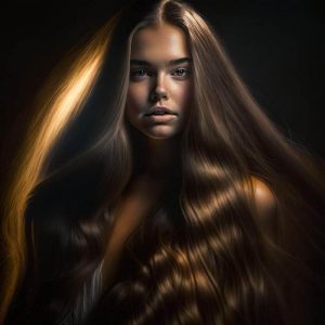 Девушка с длинными волосами