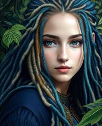 Девушка с дредами