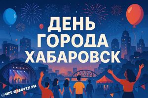 День города Хабаровск арт иллюстрация