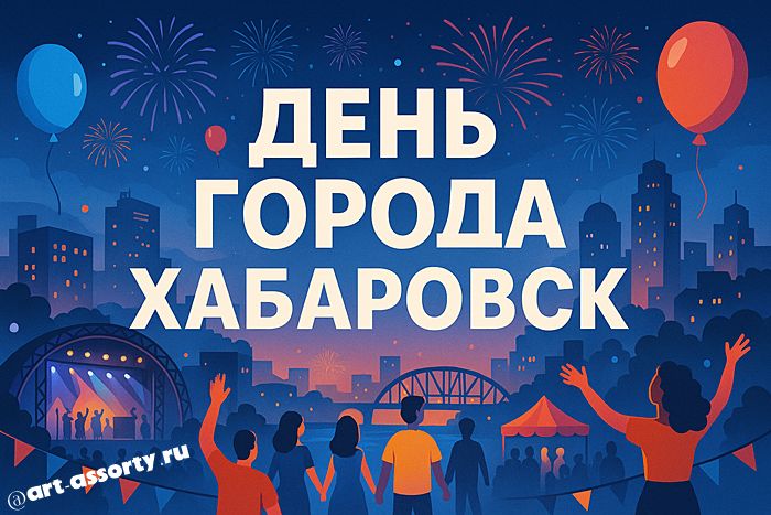 День города Хабаровск арт иллюстрация