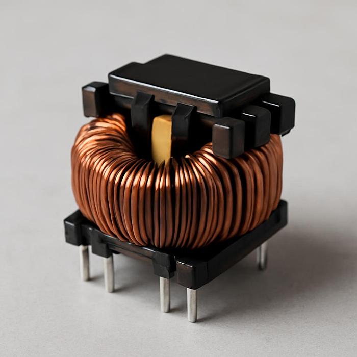 Готовый перемотанный импульсный трансформатор перед установкой в блок питания