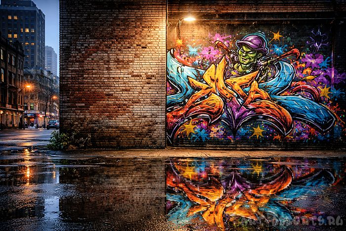 Граффити арт иллюстрация