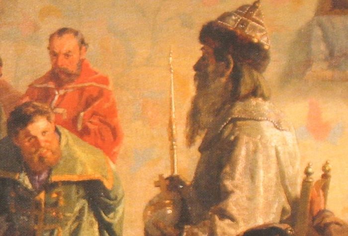 Фрагмент картины Опричники Неврева - Фёдоров