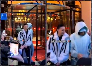 Килиан Мбаппе толкнул Оксану Самойлову кадры из видео