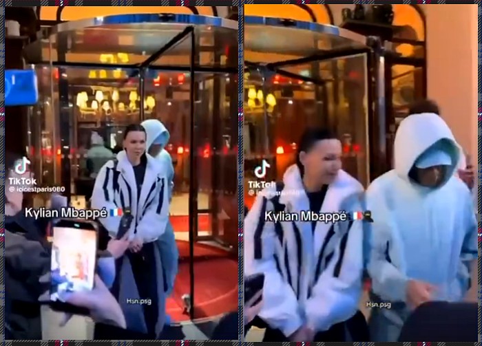 Килиан Мбаппе толкнул Оксану Самойлову кадры из видео