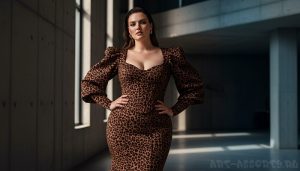 Модель плюс-сайз в платье