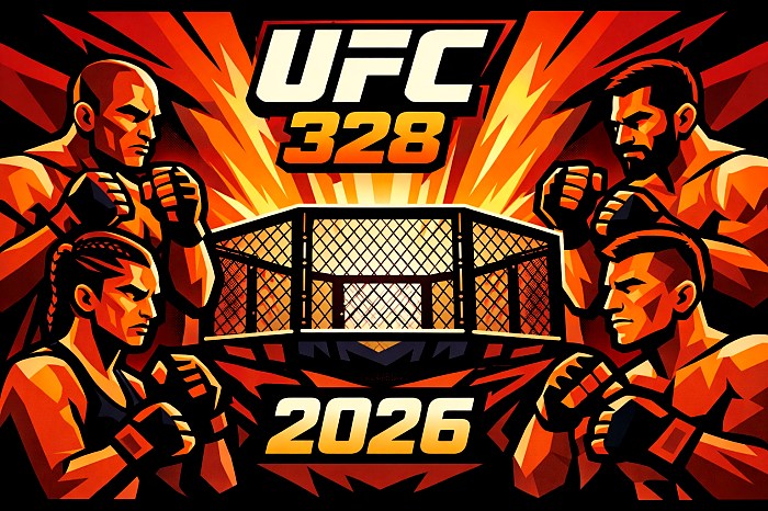 UFC 328 в 2026 году постер